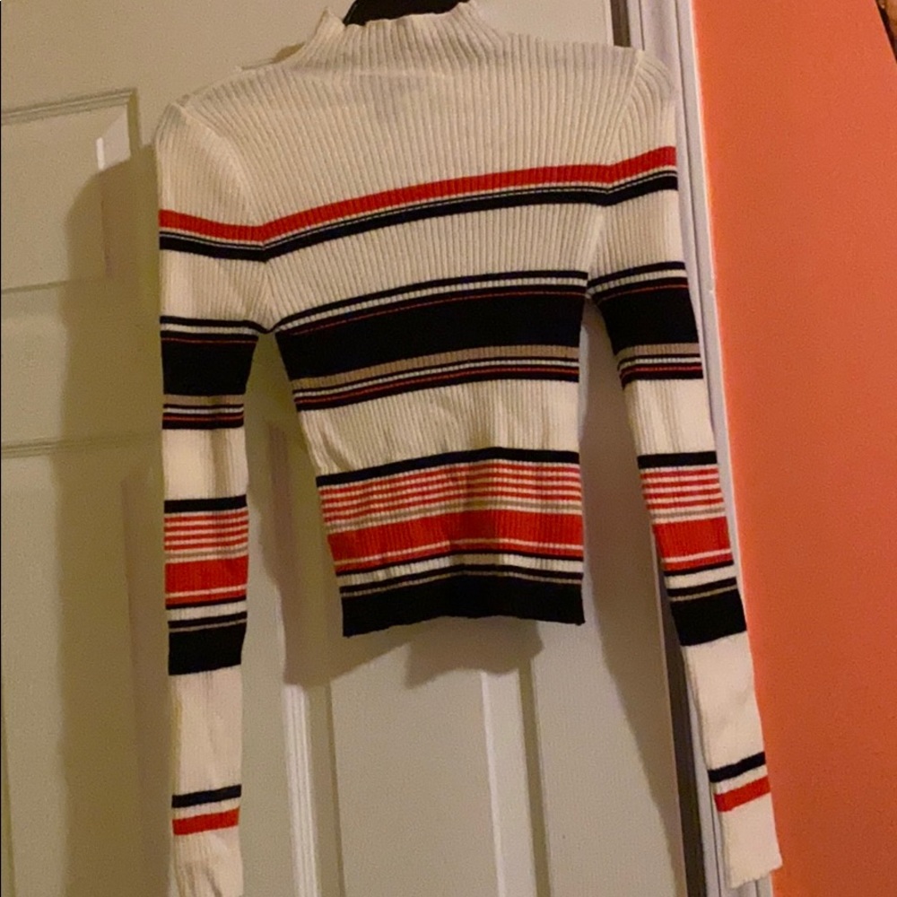 Stripped Turtleneck Sweater